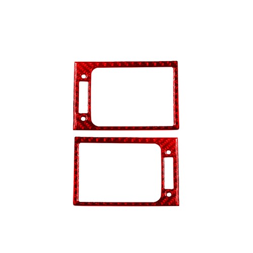 2 x Red Carbon Fiber Side Air Vent Outlet Cover Trim For Honda Odyssey 2005-2010 - Picture 5 of 12