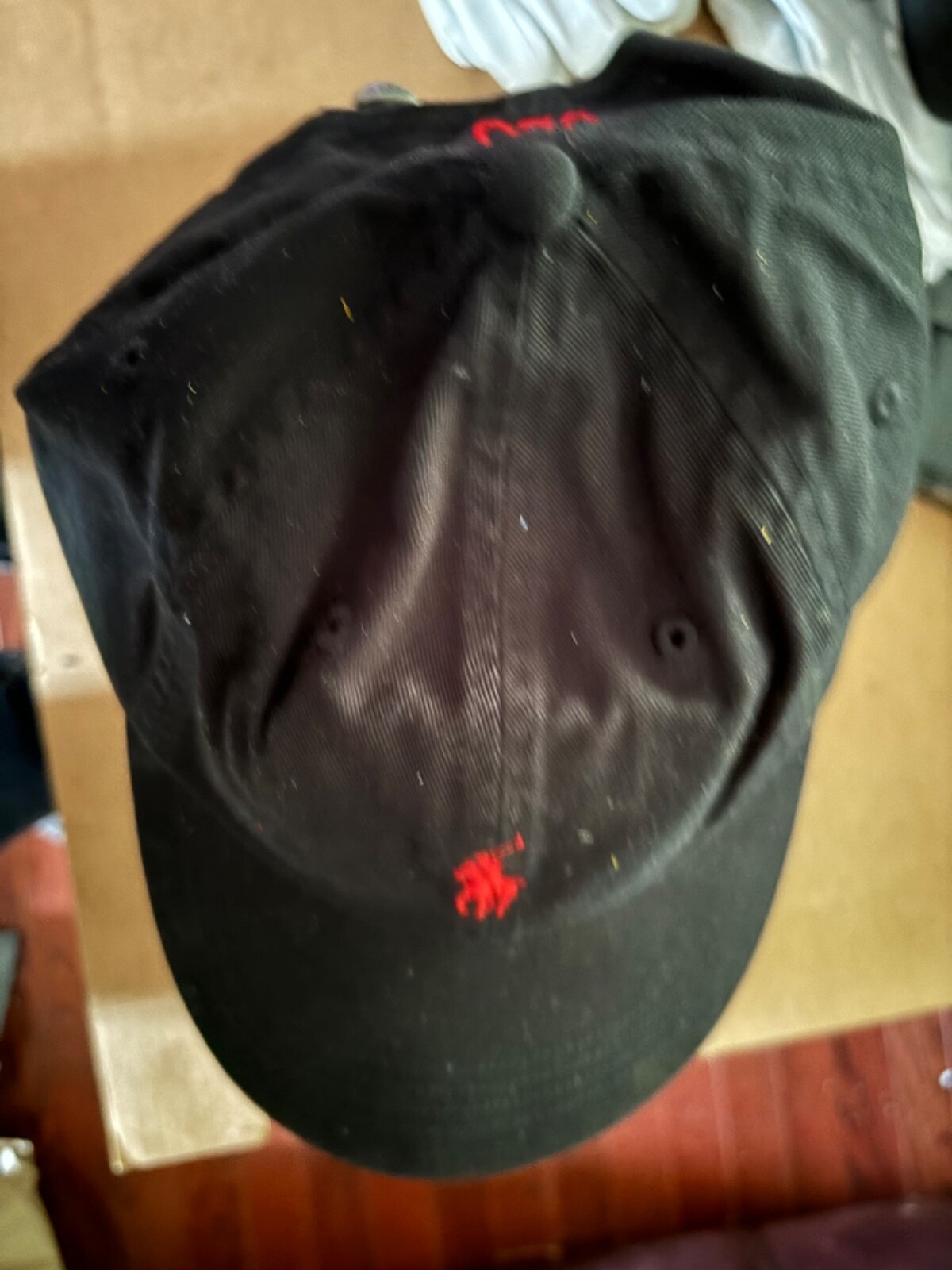 Polo Ralph Lauren cotone uomo chino ball cap one nero con pony rosso taglia