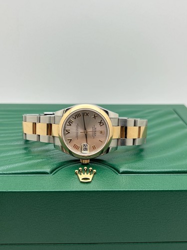 Rolex Datejust 31 Midsize 178241 18K Rose Steel Pink Roman Dial Oyster B&P 2018 - Picture 2 of 8