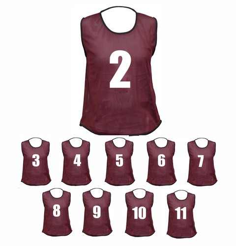 2-11 NUMBERED PRINTED MESH BIBS FOOTBALL TRAINING SPORTS BIBS - Picture 12 of 15