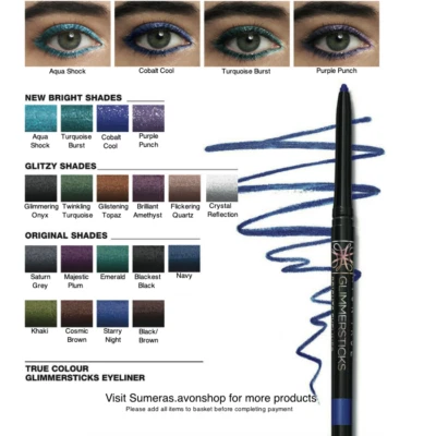 Avon True GlimmerSticks New Bright & Glitzy Shades ~ Great Gift! Free P&P