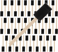 Durable and Great for Acrylics Value Pack of 40 Crafts Stains Tuneway 2 inch Foam Sponge Wood Handle Paint Brush Set Varnishes - Lightweight Art