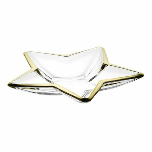 Mittelstücke Glas IN Form Von Stern Mit Goldrand Gold - Bild 1 von 2