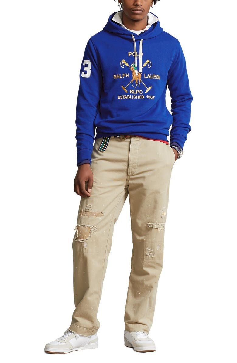 Мужская флисовая толстовка Polo Ralph Lauren Sapphire Star Big Polo Crest, размер L, NWT 188$