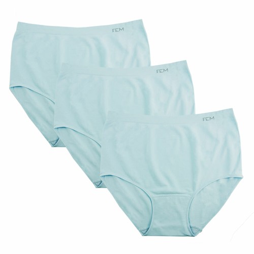FEM Women's Panties Seamless Underwear Full Brief Panties Luxuriously Soft - 3Pk - Picture 4 of 4