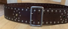 mossimo supply co Brown Leather Belt With Silver Buckle Size Large