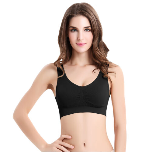 3Packs Sport Bras Seamless Medium Support Tank Sports Running Yoga Sleeping Bras - Picture 16 of 43