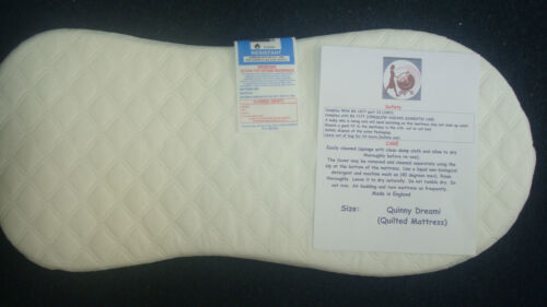 NEW DELUXE SAFETY MATTRESS FOR QUINNY BUZZ 3 OR BUZZ 4 CARRYCOT QUILTED MATTRESS - Afbeelding 1 van 1