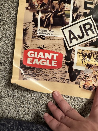 Giant Eagle Steelers 1992 Season Poster “60th Season” Vintage & Rare - Picture 3 of 3