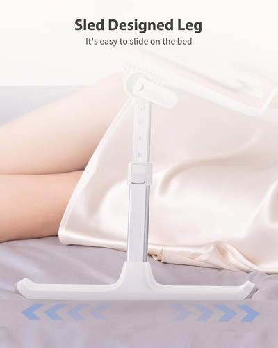 SAIJI höhen- & winkelverstellbarer Laptopständer für Bett, 20,5 x 11,8 Zoll, pink  - Bild 8 von 9