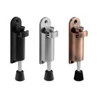 Invisible Door Foot Stopper Holder Zinc Alloy Floor Stop Buffer (Red Bronze)