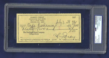 Harry Caray Autographed Bank Check Chicago Cubs Cardinals Baseball Announcer PSA