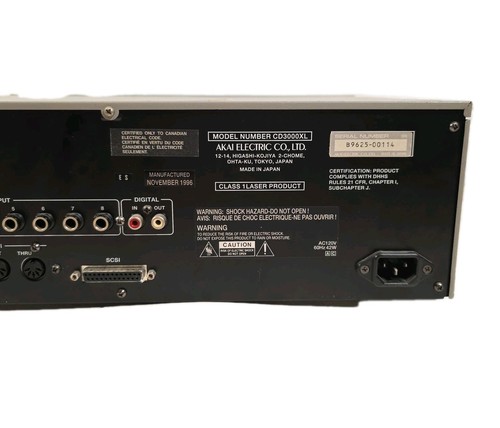 Unidad de rack sampler digital AKAI CD3000XL sin placa de salida de 8 canales SIN PROBAR -LEER - Imagen 11 de 16