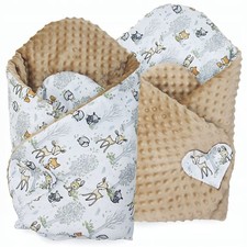 Baby Swaddle Wrap Minky Cotton Pram Cocoon Newborn Sleeping Bag