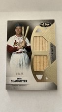 2024 Topps Tier One Legends /25 Enos Slaughter Game Used Dual Bat Relic #T1LR-ES