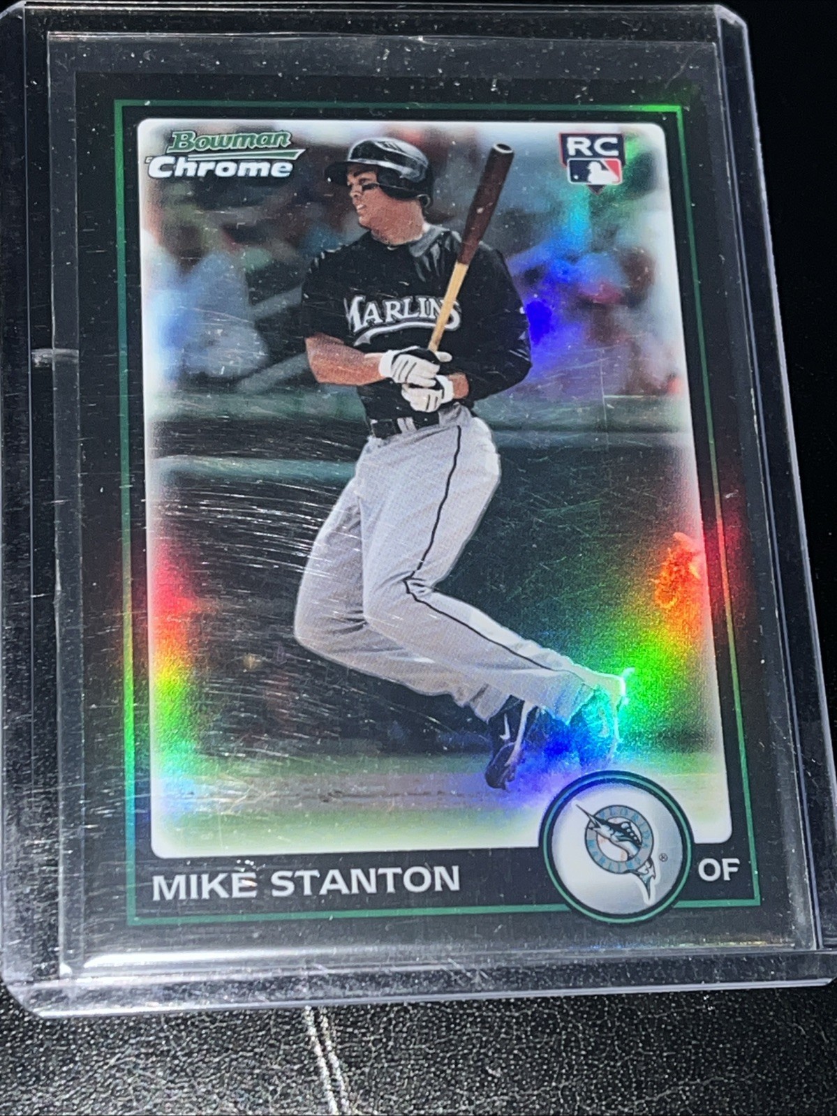 2010 BOWMAN CHROME MIKE GIANCARLO STANTON #198 ROOKIE REFRACTOR SP YANKEES RC