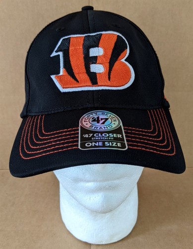 Gorra de béisbol negra Cincinnati Bengals NFL talla única elástica por '47 Spandex - Imagen 2 de 9