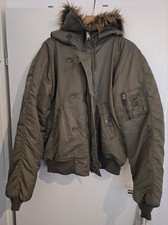 Delta Inc Herren Bomberjacke Grün Kapuze Kun...