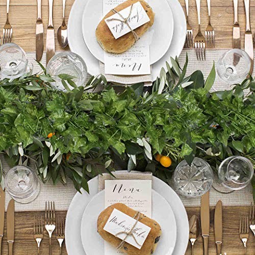 84Feet 12 Strands Artificial Flowers Greenery Fake Hanging Vine Plants Leaf  - Picture 7 of 8