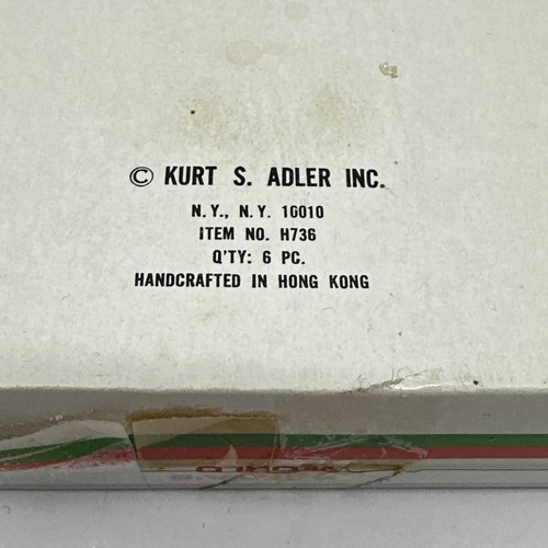 Vintage Herzförmige Ornamente Kurt Adler Santa’s World 6er Set Koralle/Rosa - Bild 9 von 9