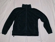 Columbia Mens Medium Fleece Jacket Zip Up Sweatshirt Coat Navy Blue