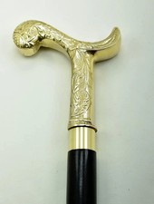 Solid Brass Nautical Walking Stick Cane Indian Rosewood 3 Section Vintage Gift