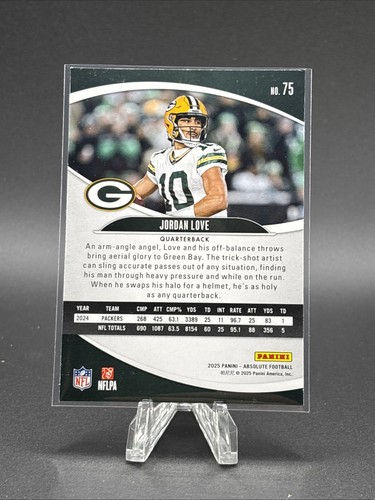 2025 Panini Absolute - Jordan Love #75 - Picture 2 of 2