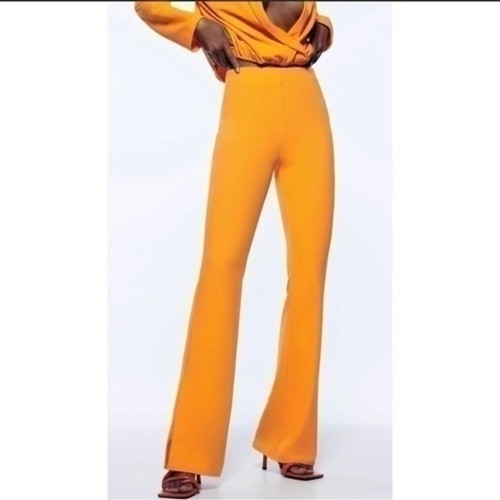 ZARA Hose mit Seitenschlitzen orange 7901/167 - Bild 5 von 9