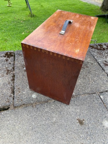 Vintage Wooden Engineers Cabinet 9 Drawers Tool Maker Box Machinist Wood Chest - Picture 6 of 16