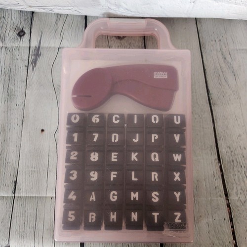 Marvy Uchida Cassette Craft Punch 36 Pc ABC 123 Letters Numbers CCP Set 37 Case - Picture 1 of 6