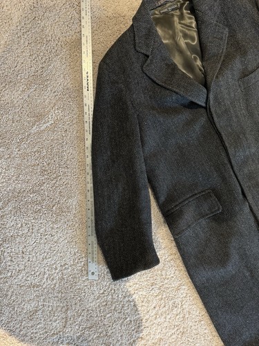 Brooks Brothers Vintage Wool Herringbone Overcoat 39s Gray - Picture 12 of 12