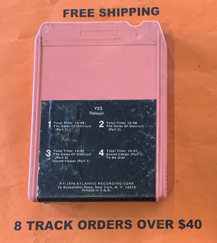 Yes Relayer 8 track tape Tested/Serviced