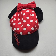 Disney Parks Unisex Baseball Cap YOUTH 54-57CM Redblackwhite Curved Snapback