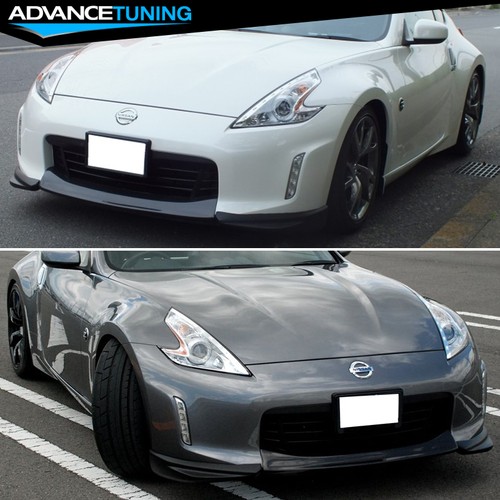 Fits 13-17 Nissan 370Z TK Style PP Unpainted Front Bumper Lip Chin Spoiler 3PCS - Picture 2 of 7