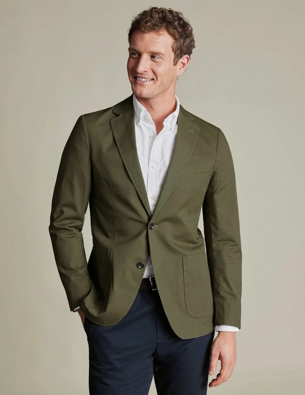 CHARLES TYRWHITT Olive Green Jacket Stretch Blazer Slim Fit 36 38 40 42 £199
Opens in a new window o