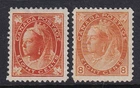Canada QV Issues #72 (MNG) and 82 (MH)  CV $550.00