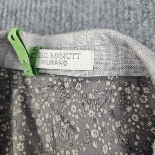 Murano Baird McNutt Blazer Mens Medium Gray Linen Sport Coat Lightweight Preppy - Picture 4 of 15
