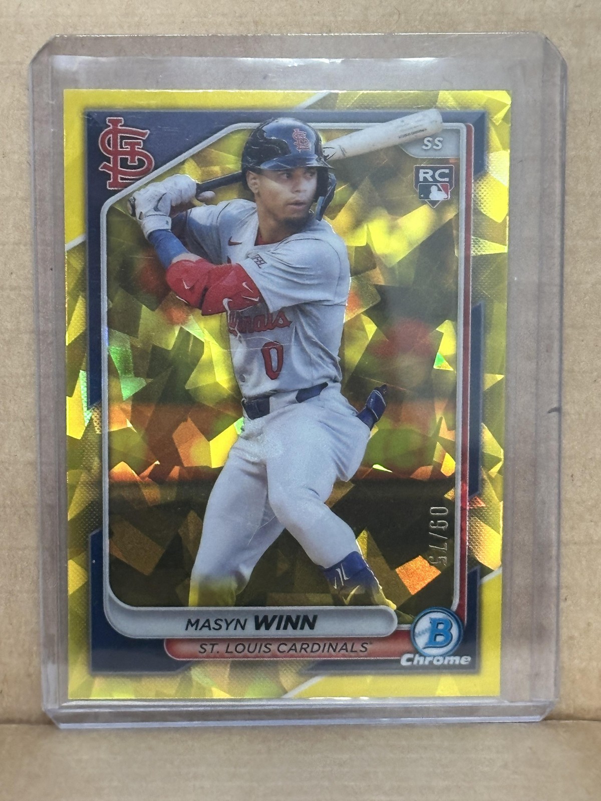 2024 Bowman Chrome Sapphire #61 Masyn Winn yellow /75