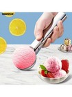 Premium Stainless Steel Ice Cream Scoop with Trigger Heavy Duty Non-Stick