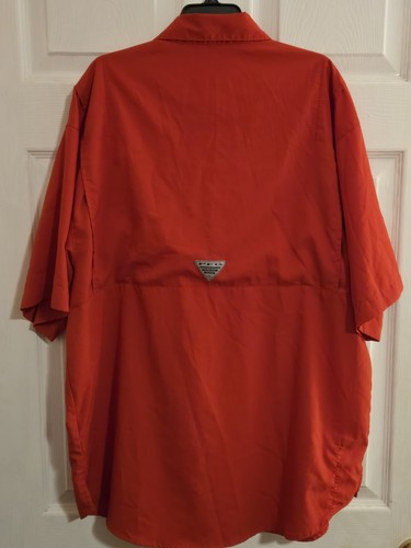 Camisa Georgia Bulldogs Columbia PFG para hombre L ventilada manga corta abotonada roja - Imagen 6 de 11