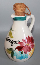 VINTAGE TONI RAYMOND HAND PAINTED VINEGAR BOTTLE & STOPPER RETRO KITCH 1960's