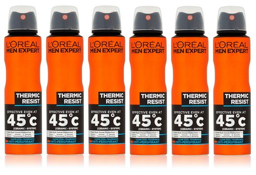 L'OREAL MEN EXPERT THERMIC RESIST ANTI-PERSPIRANT DEODORANT 150ML 3 OR 6 PACK - Picture 3 of 3