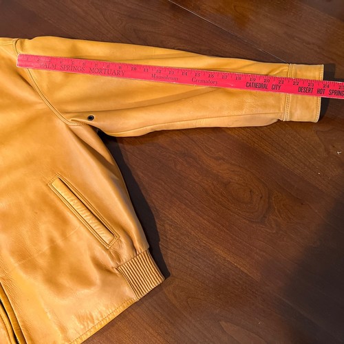 Lederjacke Herren Gr. 40 Made for Saks Fifth Avenue In Italy Butterscotch - Bild 18 von 18
