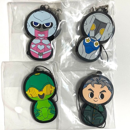 JoJo's Bizarre Adventure figure rubber key chain set 4 Bandai Japan hobby m642 - Picture 2 of 3