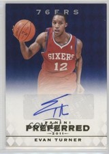 2011-12 Panini Preferred Blue /10 Evan Turner #316 Auto