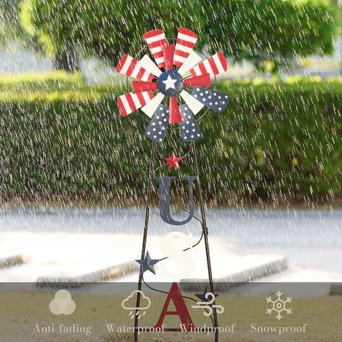 4th of July Decorations for Outdoor Decor,Memorial Day Wind Spinner Patriotic... - Picture 4 of 6