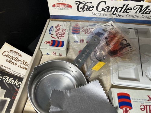 De colección 1973 Skilcraft The Candle Maker Moldea Tu Propio Kit de Cera Moldes de Sartén Completos - Imagen 7 de 13