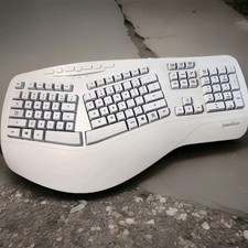 Perixx PERIBOARD-312 Wired Full-Size Ergonomic Natural Split Keyboard White