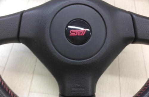 JDM Subaru Impreza WRX STi GDB G Kouki Genuine Leather Steering Wheel Used - Picture 9 of 10