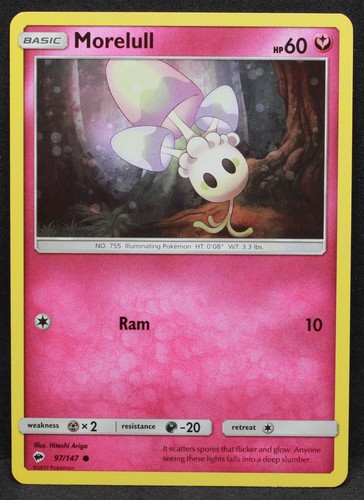 Morelull 97/147 SM - Brennende Schatten Normal Common Pokemon - LP - Bild 1 von 2